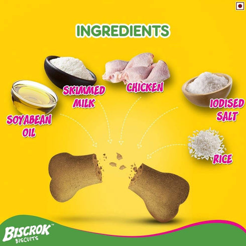 Pedigree Milk And Chicken Flavour Biscrok Biscuits Dog Treats